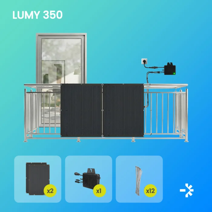 LUMY 350 - Kit fotovoltaico da balcone 350 watt Flessibile