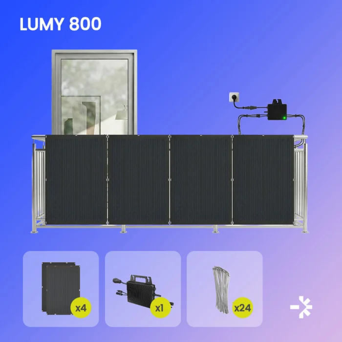 LUMY 800 - Kit fotovoltaico da balcone 800 watt Flessibile