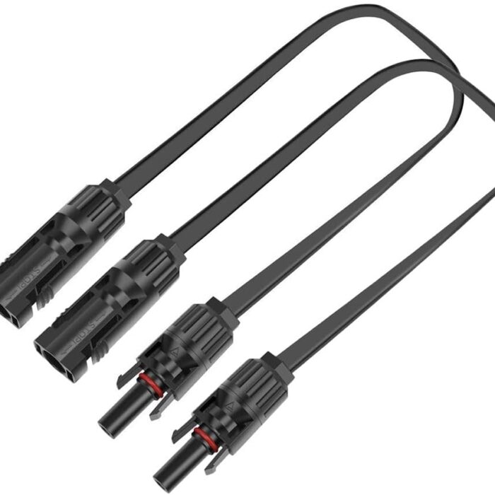 Cavo solare piatto feed-through 6 mm² con connettori MC4 – Set da 2 × 35 cm