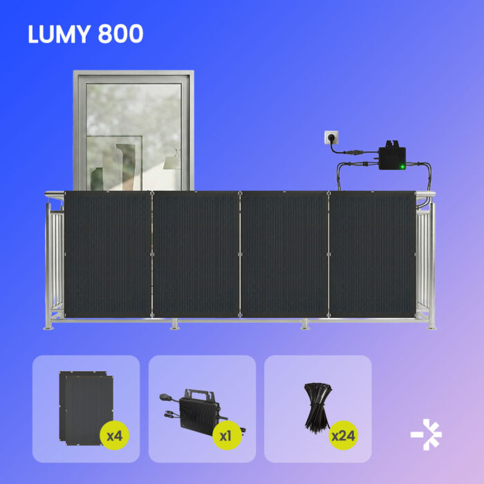 LUMY 800 - Kit fotovoltaico da balcone 800 watt