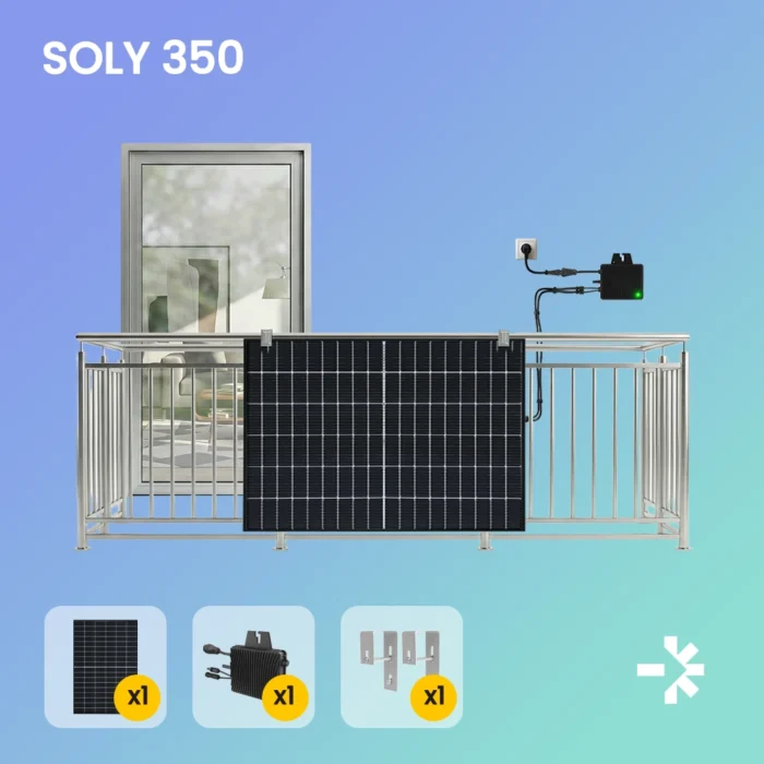 SOLY 350 - Kit fotovoltaico da balcone 350 watt pannello rigido