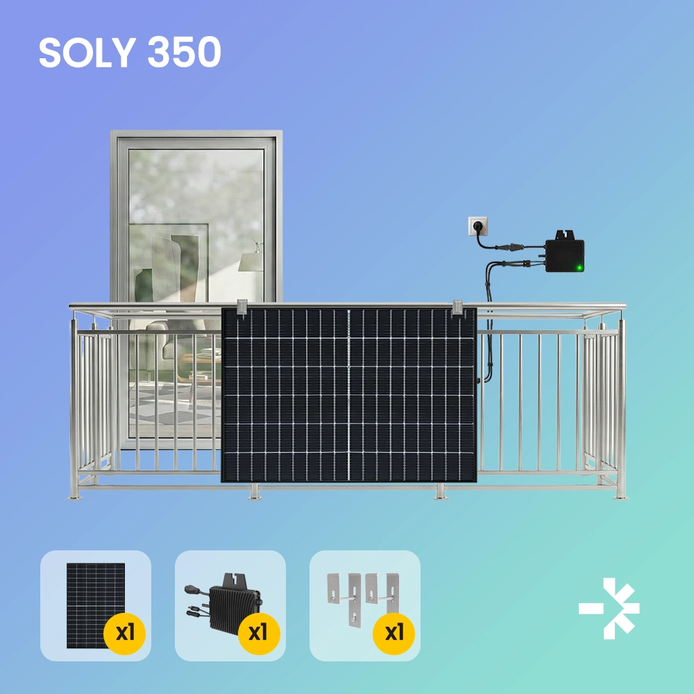 SOLY 350 - Kit fotovoltaico da balcone 350 watt pannello rigido
